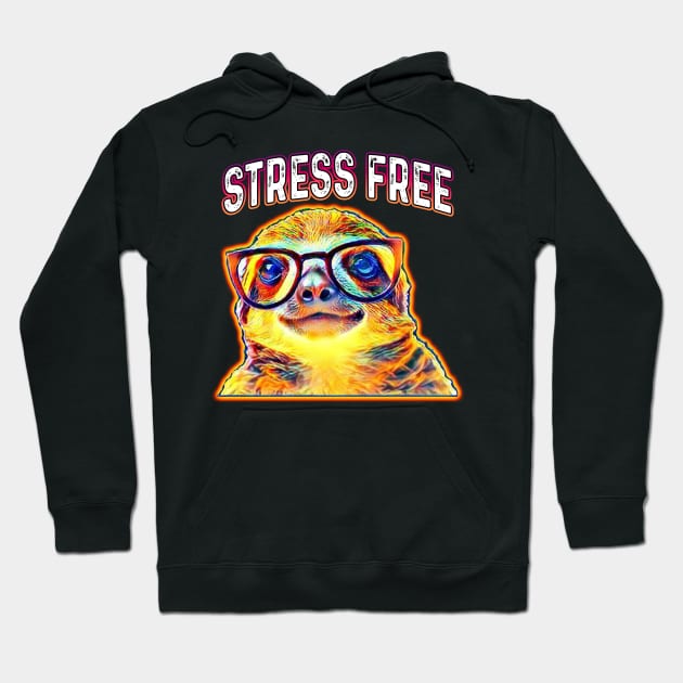 Stress Free Sloth Hoodie by Shawnsonart